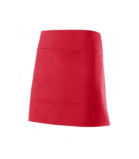 Delantal corto 404205 unisex. Con bolsillo. Velilla rojo