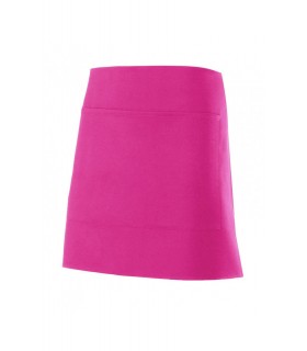Delantal corto 404205 unisex. Con bolsillo. Velilla fucsia