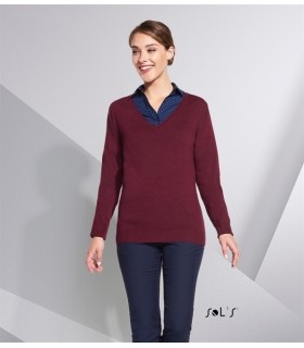 Jersey GLORY WOMEN 01711 cuello en pico y  de punto. SOLS