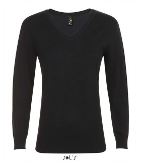 Jersey GLORY WOMEN 01711 cuello en pico y  de punto. SOLS