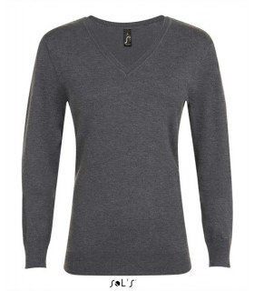 Jersey GLORY WOMEN 01711 cuello en pico y  de punto. SOLS
