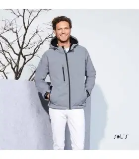 Chaqueta softshell REPLAY MEN 46602 con capucha. Sol´s