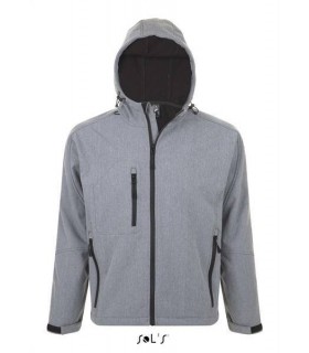Chaqueta softshell REPLAY MEN 46602 con capucha. Sol´s