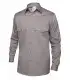 Camisa 2016 Manga larga color gris. Bolsillos en pecho. Monza