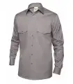 Camisa 2016 Manga larga color gris. Bolsillos en pecho. Monza