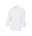 Chaqueta 405208 de cocinero de manga larga con botones automáticos color blanco. Velilla