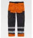 Pantalón reflectante con porta rodilleras y multibolsillos C2914. Workteam4