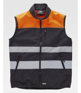 Chaleco reflectante con tejido Workshell C2921. Workteam5