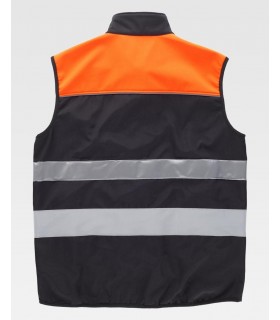 Chaleco reflectante con tejido Workshell C2921. Workteam6