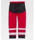 Pantalón C2913 de alta visibilidad Rojo con Reflectante. Multibolsillos. Workteam