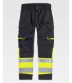 Pantalón de alta visibilidad  bicolor, reforzado y con porta rodilleras C2918. Workteam2
