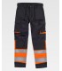 Pantalón de alta visibilidad  bicolor, reforzado y con porta rodilleras C2918. Workteam4