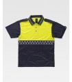 Polo bicolor de alta visibilidad C3855. Workteam1