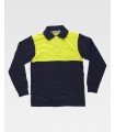 Polo bicolor de alta visibilidad de 100% Algodón C3842. Workteam1
