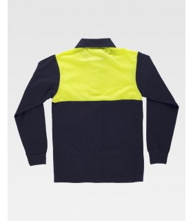 Polo bicolor de alta visibilidad de 100% Algodón C3842. Workteam2