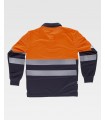 Polo bicolor reflectante de alta visibilidad certificado C3870. Workteam8