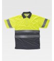 Polo bicolor reflectante de alta visibilidad certificado C3860. Workteam8
