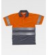 Polo bicolor reflectante de alta visibilidad certificado C3860. Workteam16
