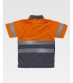 Polo bicolor reflectante de alta visibilidad certificado C3860. Workteam17