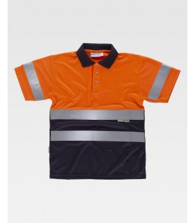 Polo bicolor reflectante de alta visibilidad certificado C3860. Workteam18