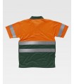 Polo bicolor reflectante de alta visibilidad certificado C3860. Workteam21