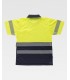 Polo bicolor de alta visibilidad certificado con cinta reflectante segmentada C3890. Workteam4