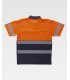 Polo bicolor de alta visibilidad certificado con cinta reflectante segmentada C3890. Workteam6