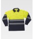 Polo de alta visibilidad certificado con cinta reflectante segmentada C3891. Workteam3