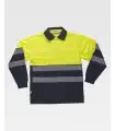 Polo de alta visibilidad certificado con cinta reflectante segmentada C3891. Workteam3