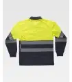 Polo de alta visibilidad certificado con cinta reflectante segmentada C3891. Workteam4