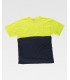 Camiseta bicolor de manga corta de alta visibilidad C6020.  Workteam1