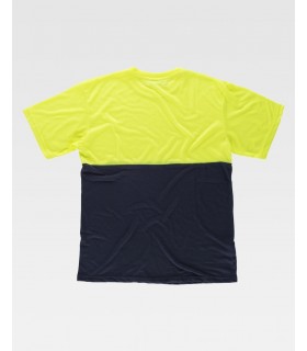 Camiseta bicolor de manga corta de alta visibilidad C6020.  Workteam2