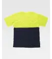 Camiseta bicolor de manga corta de alta visibilidad C6020.  Workteam2
