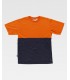 Camiseta bicolor de manga corta de alta visibilidad C6020.  Workteam3