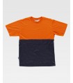 Camiseta bicolor de manga corta de alta visibilidad C6020.  Workteam3