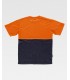 Camiseta bicolor de manga corta de alta visibilidad C6020.  Workteam4