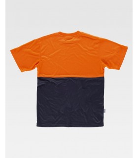 Camiseta bicolor de manga corta de alta visibilidad C6020.  Workteam4
