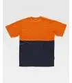 Camiseta bicolor de manga corta de alta visibilidad C6020.  Workteam4