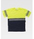 Camiseta bicolor de alta visibilidad con cinta segmentada C6030. Workteam1