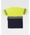Camiseta bicolor de alta visibilidad con cinta segmentada C6030. Workteam2