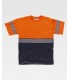 Camiseta bicolor de alta visibilidad con cinta segmentada C6030. Workteam3