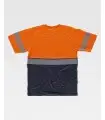 Camiseta bicolor de alta visibilidad con cinta segmentada C6030. Workteam4