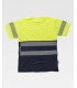 Camiseta bicolor de alta visibilidad con cinta segmentada C6040. Workteam2