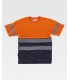 Camiseta bicolor de alta visibilidad con cinta segmentada C6040. Workteam3