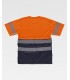 Camiseta bicolor de alta visibilidad con cinta segmentada C6040. Workteam4
