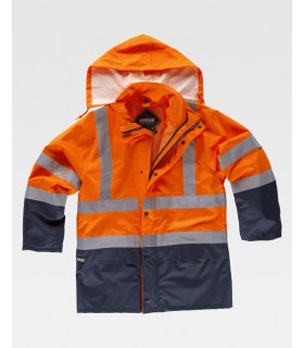Parka de alta visibilidad impermeable 4 en 1 C3745. Workteam9