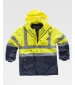 Parka de alta visibilidad impermeable 5 en 1 C3735. Workteam4