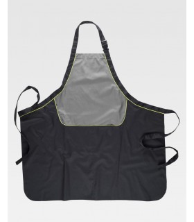 Delantal M540 largo de cocina. Un bolsillo. Combinado. Workteam