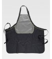 Delantal M540 largo de cocina. Un bolsillo. Combinado. Workteam
