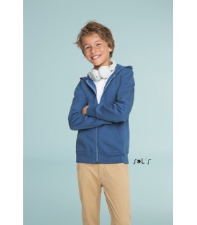 Sudadera 02092 Stone de niños con cremallera entera y capucha. Sols